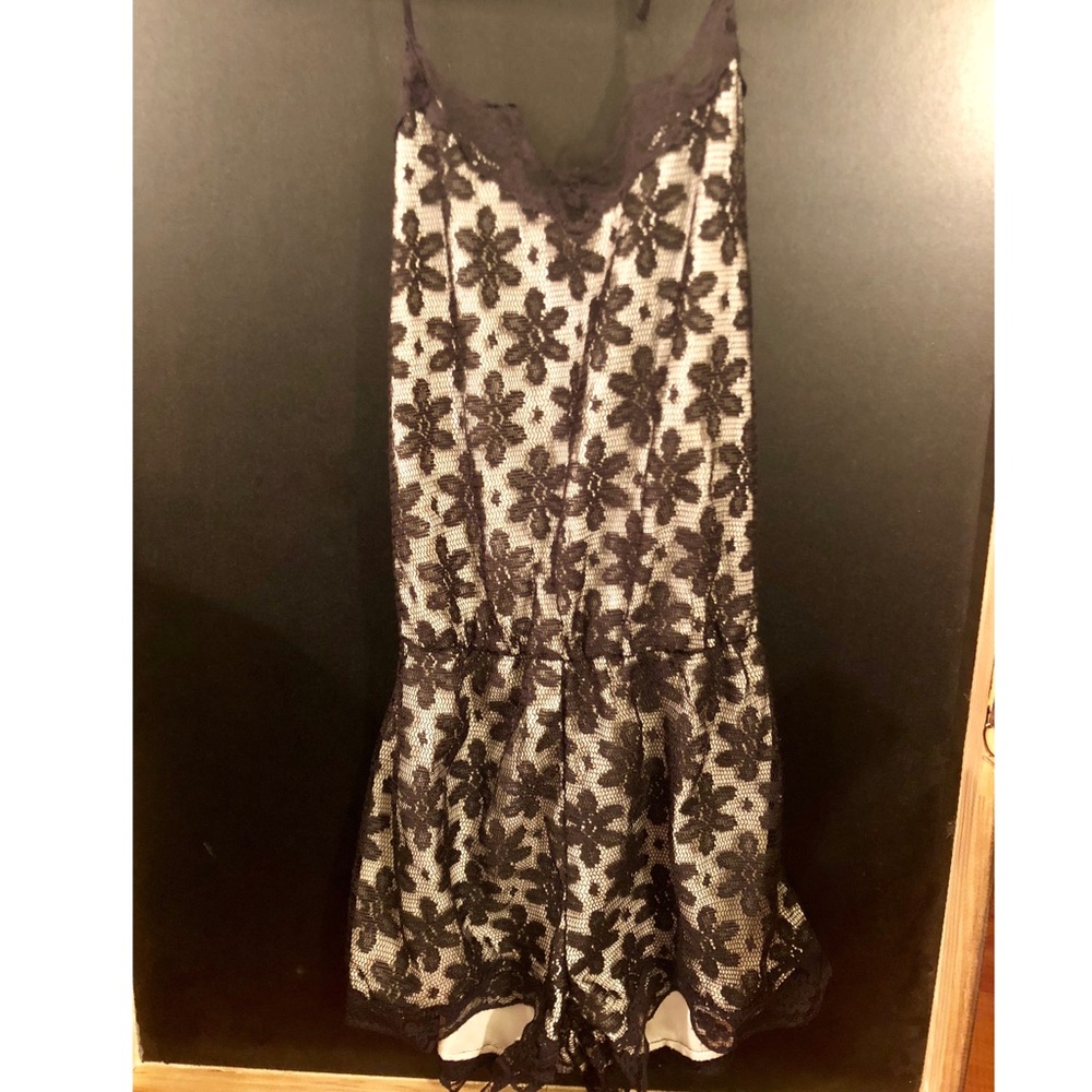 Cute & Sexy Black Lace Summer Romper